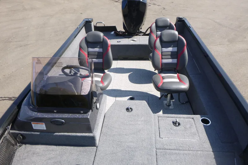Slide: The Image of 2022 Ranger VS1882SC Angler boat interior with seating and steering console. - 5