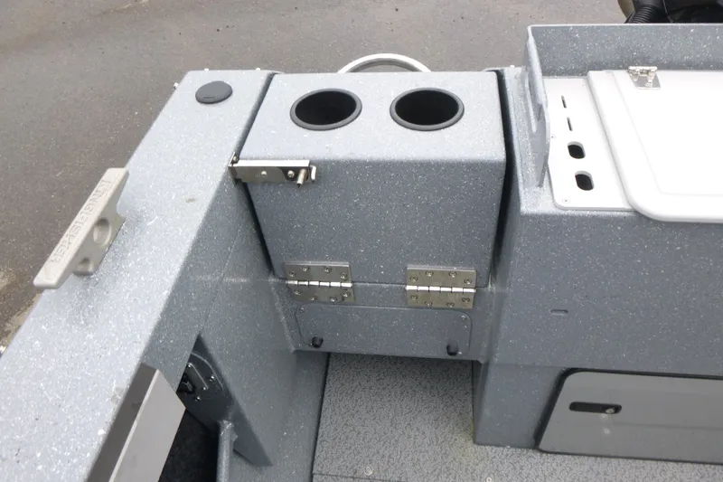 Slide: The Image of Interior of 2026 KingFisher 2025 Escape boat with cup holders and storage compartments. - 21