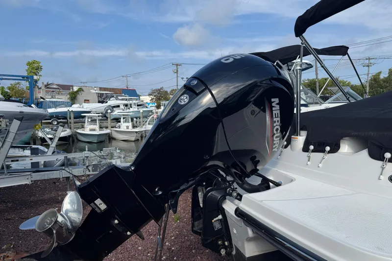 Slide: The Image of 2021 Sea Ray SPX 190 Outboard with Mercury engine at marina. - 3