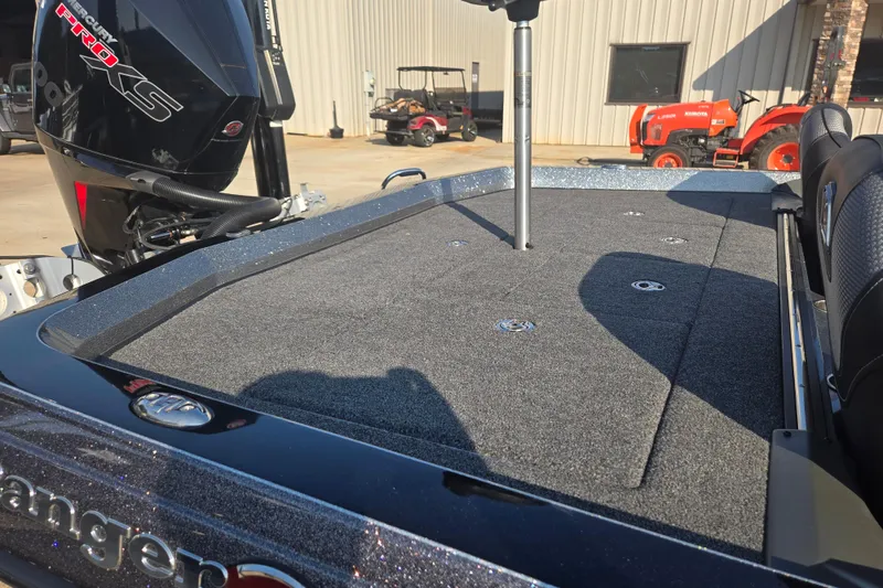 Slide: The Image of 2020 Ranger Z521L boat with Mercury Pro XS engine, parked outdoors. - 8