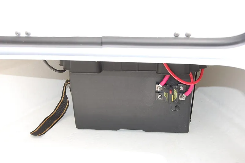 Slide: The Image of Battery compartment of TEXAR 16, 2026 model, featuring secure wiring and protective casing. - 26