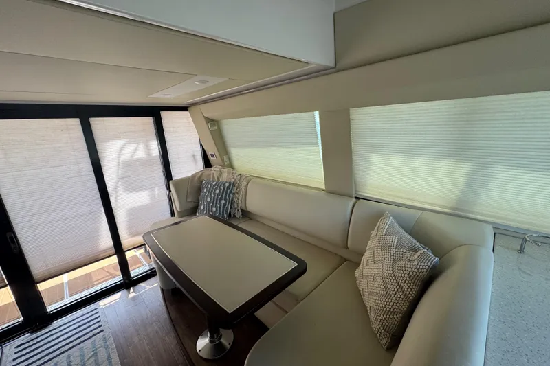 Slide: The Image of Luxurious interior of 2019 Regal 42 Fly yacht with elegant seating and modern decor. - 24