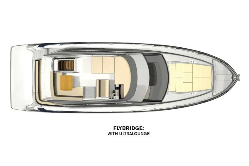 Slide: The Image of Manufacturer Provided Image: Top view of 2019 Regal 42 Fly yacht with ultralounge on flybridge. - 70