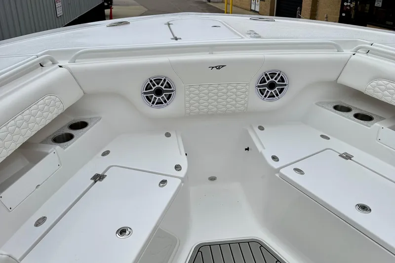 Slide: The Image of Open storage compartment on 2026 Tidewater 302 CC Adventure boat. - 39