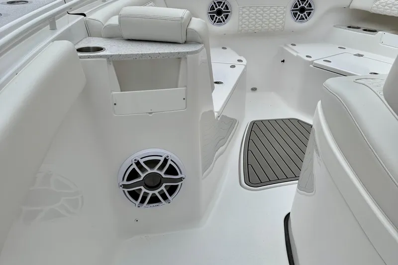 Slide: The Image of Control panel on 2026 Tidewater 302 CC Adventure boat interior. - 48