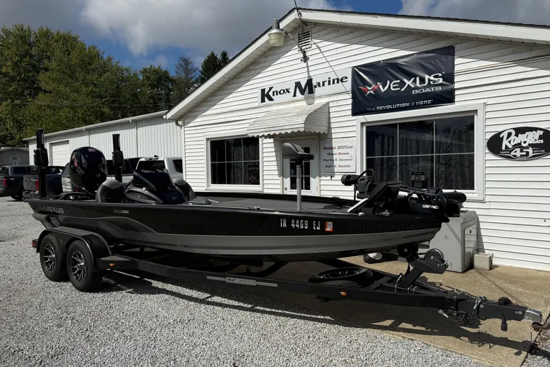 Slide: The Image of 2022 Vexus AVX1980 boat on trailer outside Knox Marine dealership. - 10