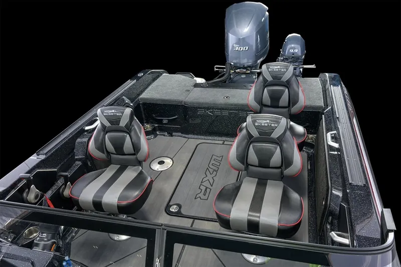 Slide: The Image of Manufacturer Provided Image: 2026 Skeeter WXR2060 F boat interior with four seats and powerful engine. - 34
