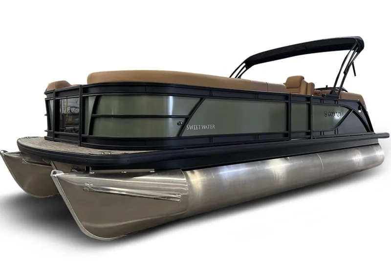 The Image of 2026 Godfrey Sweetwater 22' Split Bench Tritoon, model 2286 SBC, sleek design, luxury seating. - 0