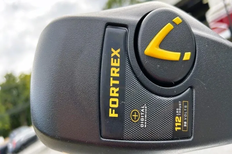 Slide: The Image of Close-up of Fortrex trolling motor control panel on a 2016 Ranger 190LS boat. - 6