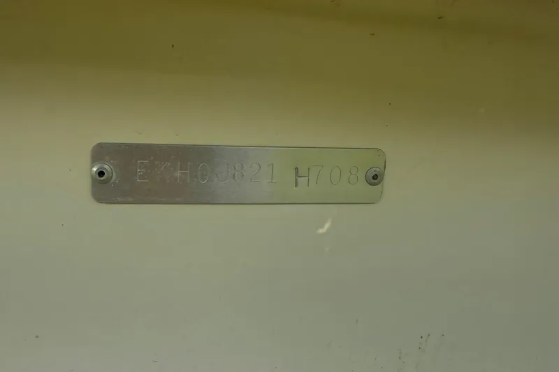 Slide: The Image of Hull identification number on 2008 Carolina Skiff 218 DLV boat. - 8