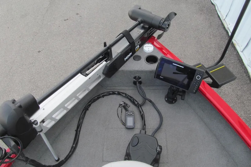 Slide: The Image of 2012 Tracker Pro Guide V-16 SC boat with trolling motor and fish finder. - 7