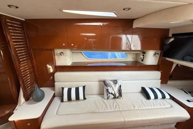 Slide: The Image of Luxurious interior of 2008 Sea Ray Sundancer 350 yacht with elegant seating and decor. - 33