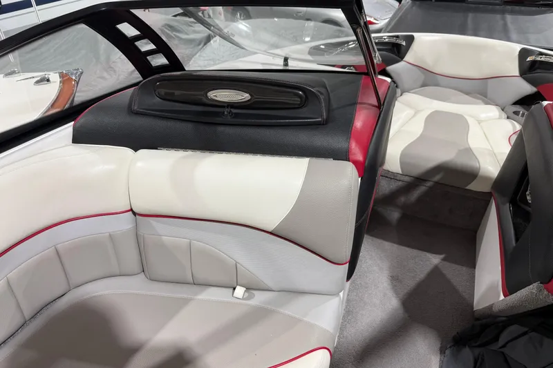 Slide: The Image of Interior of a 2009 Malibu Wakesetter 23 LSV boat with stylish seating. - 15