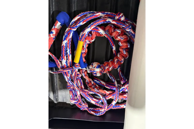 Slide: The Image of Colorful braided rope on a 2009 Malibu Wakesetter 23 LSV boat. - 22