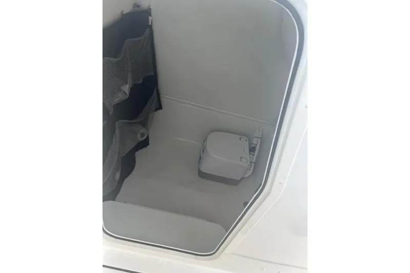 Slide: The Image of Interior of 2025 Parker 2900 Center Console boat with storage compartment. - 7