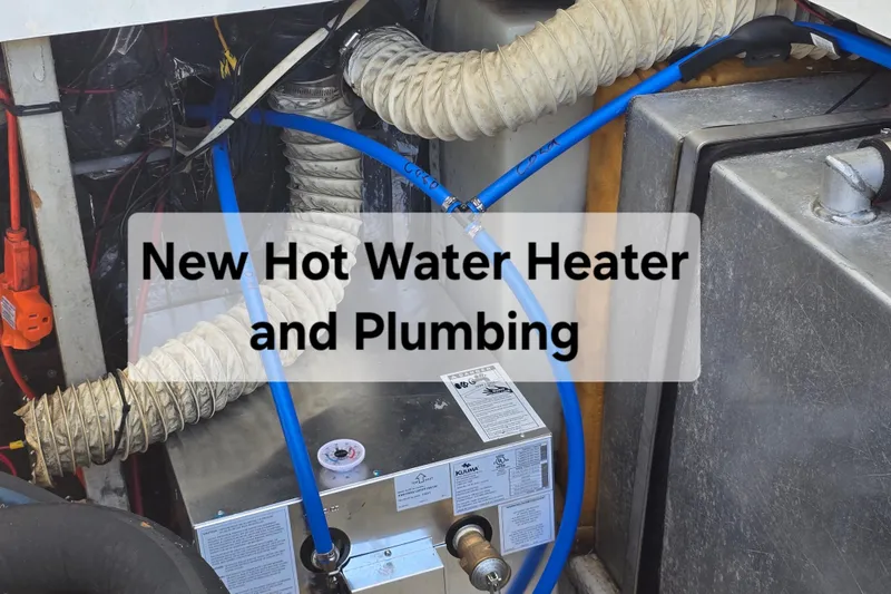 Slide: The Image of 1987 Luhrs 30 Alura Classic with new hot water heater and plumbing system. - 29