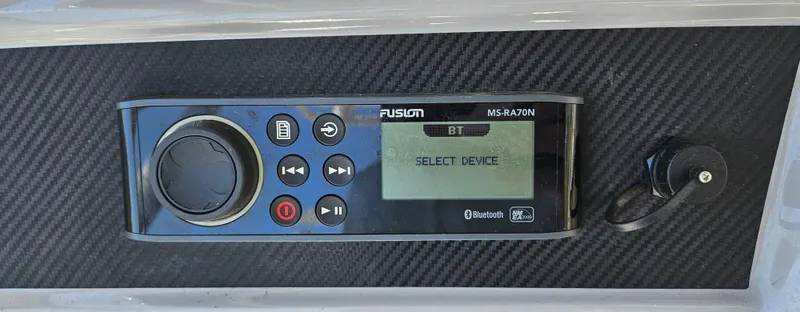 Slide: The Image of Fusion MS-RA70N stereo system on Jeanneau Leader 7.5 CC, 2019 model, with Bluetooth connectivity. - 14