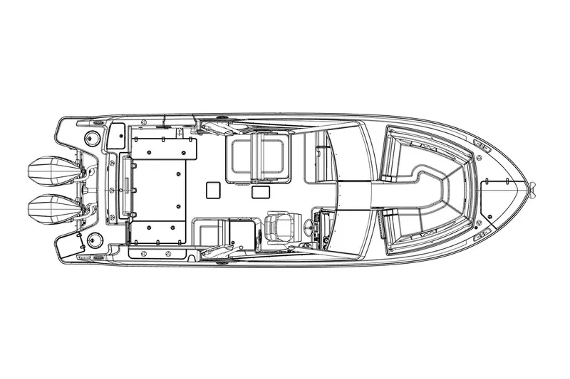 Slide: The Image of Manufacturer Provided Image: Top view layout of 2021 Boston Whaler 280 Vantage boat. - 25