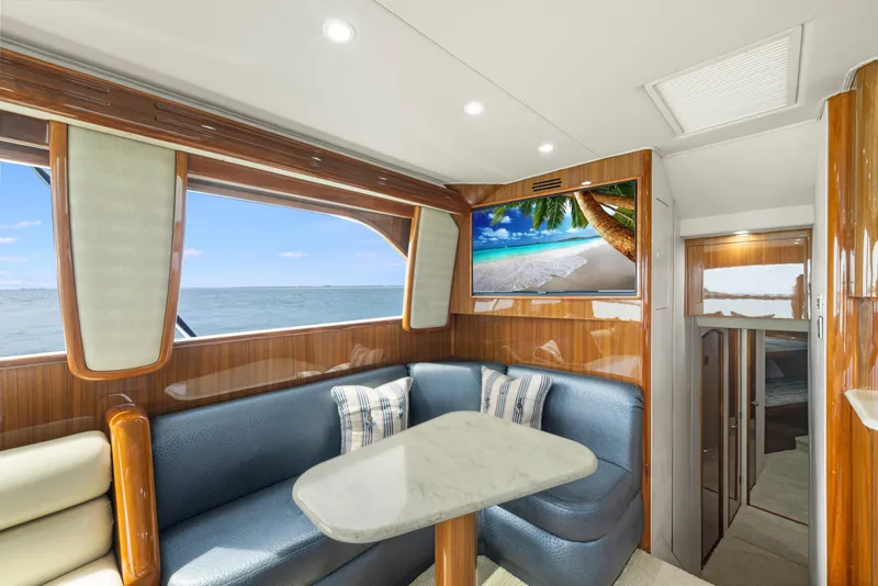 Slide: The Image of Luxurious interior of 2009 Viking 50 Convertible yacht with ocean view and modern amenities. - 20