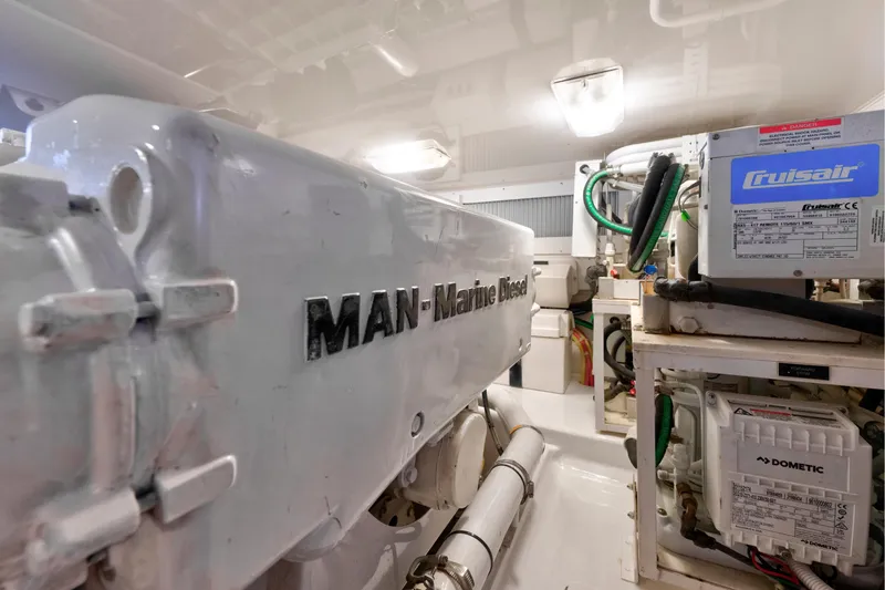 Slide: The Image of Engine room of 2009 Viking 50 Convertible with MAN Marine Diesel and Cruisair systems. - 35