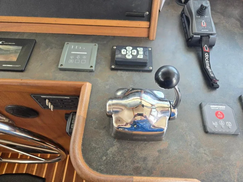 Slide: The Image of Side-Power hydraulic system controls on American Tug 49 Limited, 2010 model. - 41