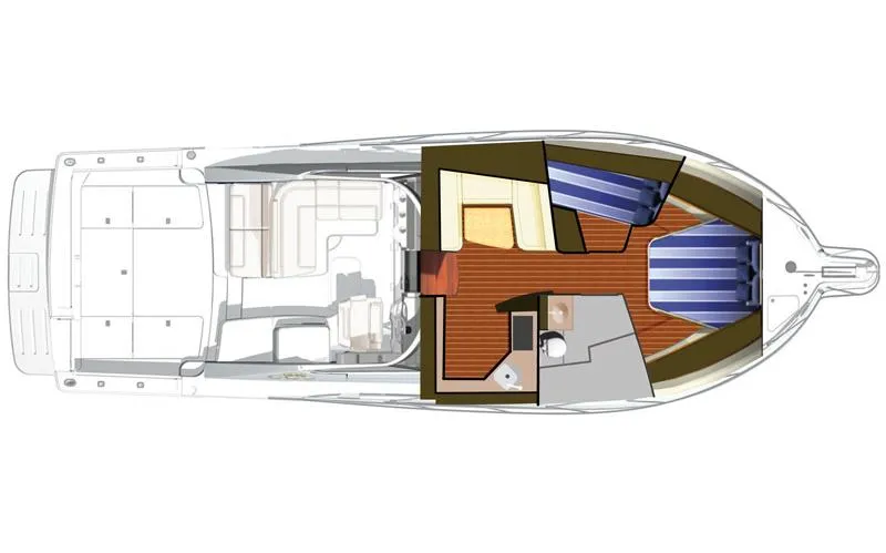 Slide: The Image of Manufacturer Provided Image: Top view layout of 2016 Tiara Yachts 4300 Open model. - 15