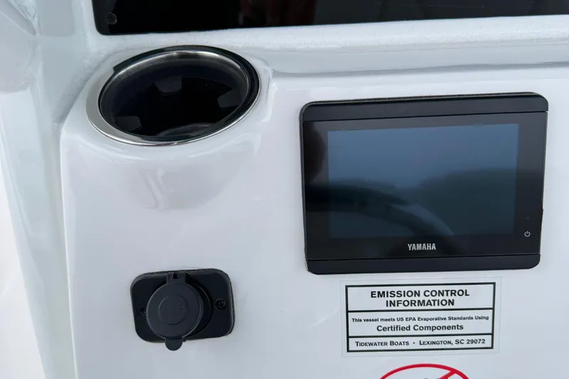 Slide: The Image of 2026 Tidewater 282 CC Adventure boat interior, showcasing storage and utility compartments. - 37