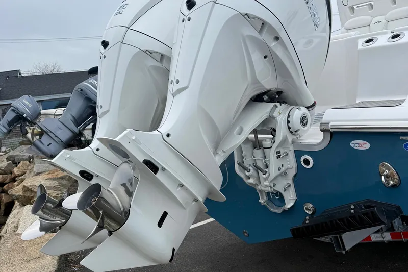 Slide: The Image of 2026 Tidewater 282 CC Adventure boat interior with modern helm and seating. - 7