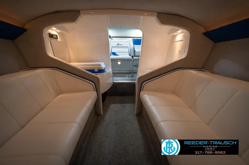 Slide: The Image of Interior of 2001 Nordic Heat 28 boat with beige seating and modern design. - 20