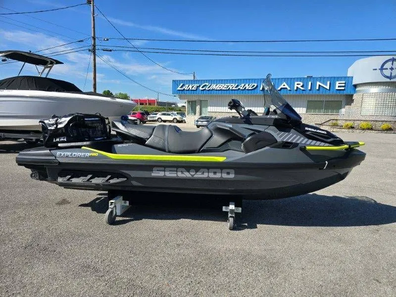 Slide: The Image of 2026 Sea-Doo Explorer Pro 170 jet ski at Lake Cumberland Marine. - 17