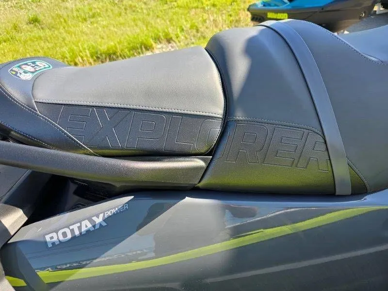 Slide: The Image of Sea-Doo Explorer Pro 170 2026 seat with Rotax Power branding. - 23