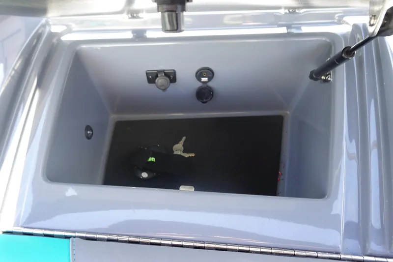 Slide: The Image of Storage compartment in a 2019 Malibu Wakesetter 23 LSV boat. - 30