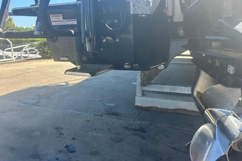 Slide: The Image of 2020 Dargel Kat 250 HDX boat engine and propeller detail on a concrete surface. - 13