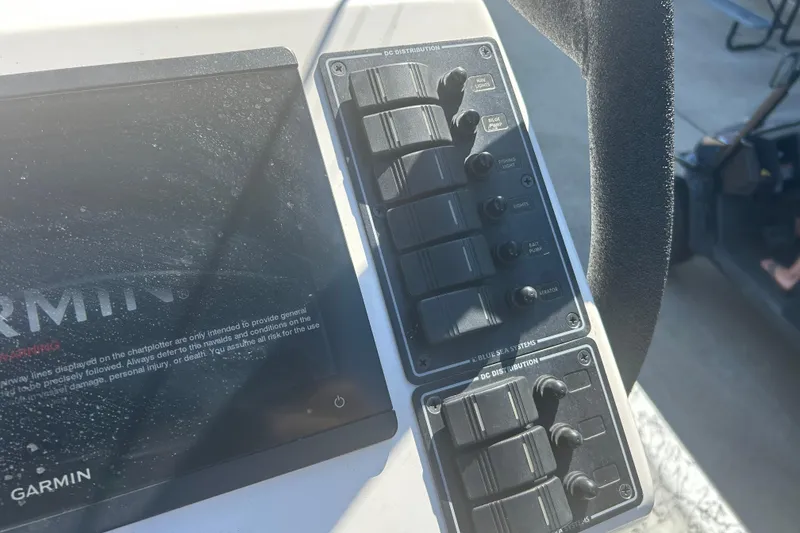 Slide: The Image of Control panel of a 2020 Dargel Kat 250 HDX boat with Garmin display. - 40