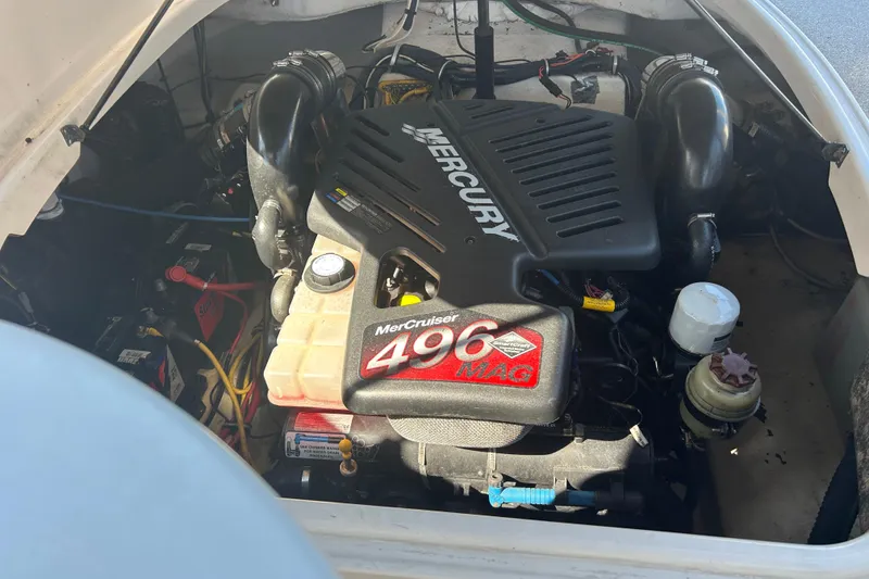 Slide: The Image of Engine compartment of a 2008 Chaparral 275 SSi with MerCruiser 496 MAG engine. - 36