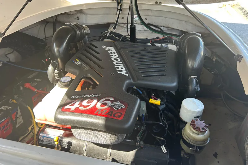 Slide: The Image of Engine compartment of a 2008 Chaparral 275 SSi with MerCruiser 496 MAG engine. - 9