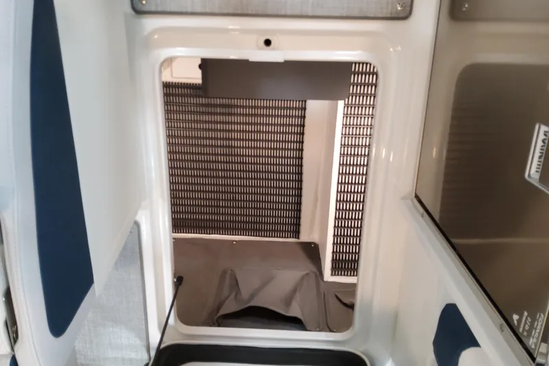Slide: The Image of Interior view of 2026 Formula 330 Crossover Bowrider OB cabin space. - 35