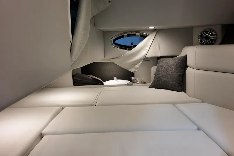 Slide: The Image of Luxurious interior of 2026 Formula 330 Crossover Bowrider OB with plush seating and modern design. - 65