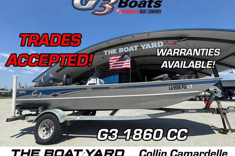 The Image of 2009 G3 1860 CC boat on trailer, trades accepted, warranties available, displayed at The Boat Yard. - 1