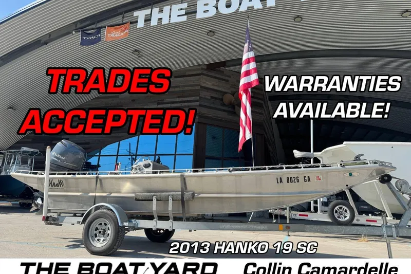 Slide: The Image of 2013 Hanko 19 SC boat with trailer, trades accepted, warranties available. - 1