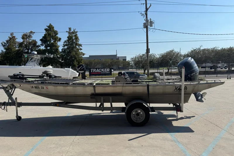 Slide: The Image of 2013 Hanko 19 SC boat on trailer in outdoor setting. - 4