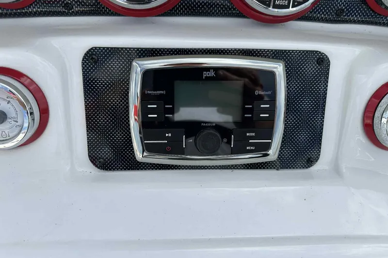 Slide: The Image of Dashboard of 2017 PlayCraft 2700 Extreme with Polk audio system. - 5