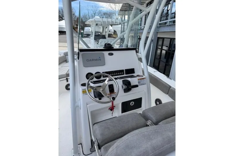Slide: The Image of 2024 Sea Fox 228 Commander boat console with Garmin navigation system. - 31