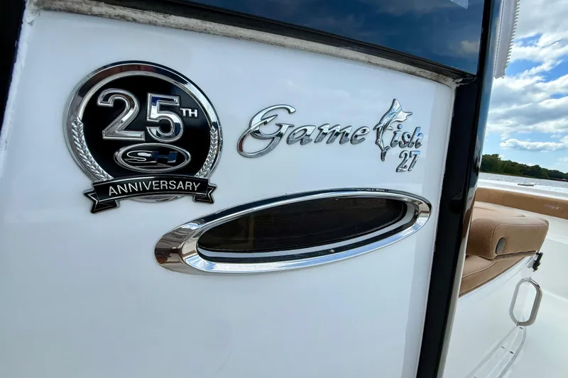 Slide: The Image of 2021 Sea Hunt Gamefish 27 Coffin Box, 25th Anniversary emblem, sleek design. - 54