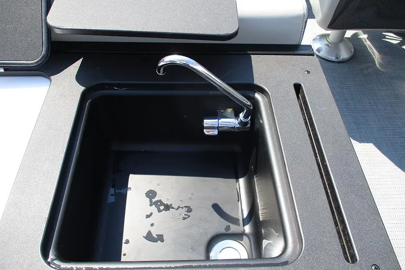 Slide: The Image of 2025 Viaggio Lago X20R boat sink with sleek chrome faucet and modern design. - 26