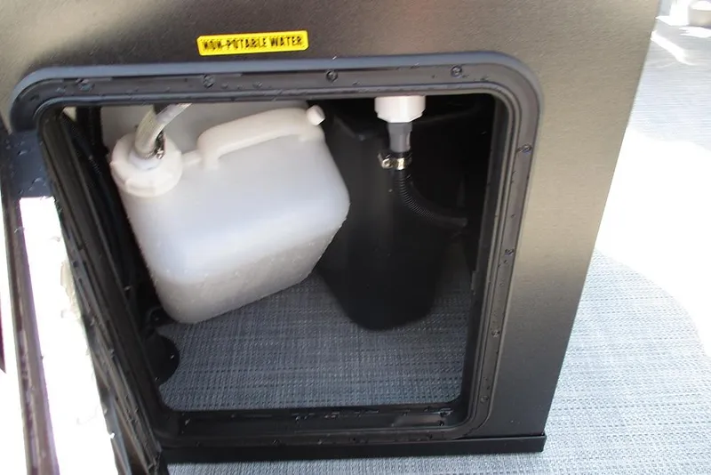 Slide: The Image of Non-potable water storage compartment in 2025 Viaggio Lago X20R boat. - 29