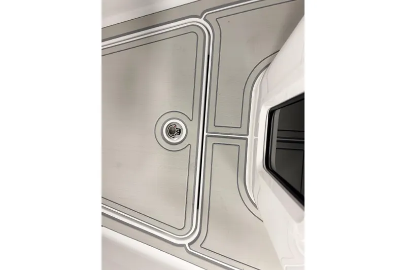 Slide: The Image of 2025 HCB 42 Lujo boat deck with sleek design and modern detailing. - 60