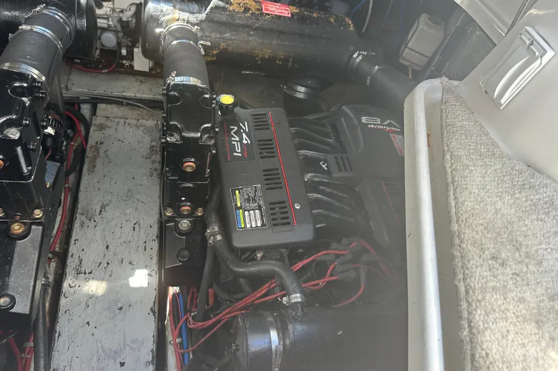 Slide: The Image of Electrical panel and key storage inside a 2000 Doral 360 SE boat cabinet. - 21