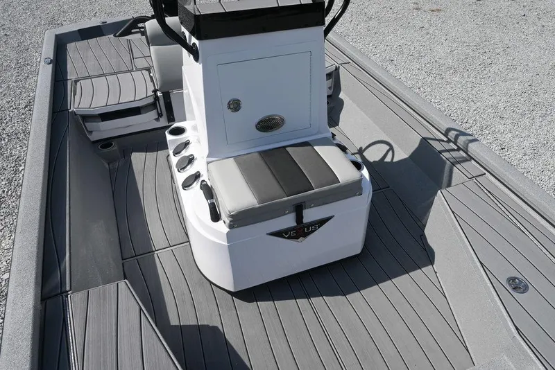 Slide: The Image of 2026 Vexus ACX 2000 boat interior with sleek gray deck and seating. - 4