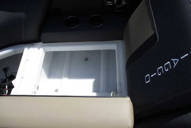 Slide: The Image of Interior seating and storage compartment of 2025 Viaggio Lago X22U boat. - 34